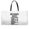 mechanic labour rates Weekender Totes