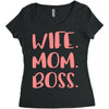 wife boss mom Women's Triblend Scoop T-shirt