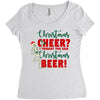 christmas cheer i thought you said christmas beer Women's Triblend Scoop T-shirt