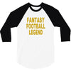 fantasy football legend sunday night football sports league tee shirt 3/4 Sleeve Shirt