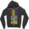 Lightsaber Rainbow - Love Is Love Zipper Hoodie