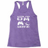 choose your weapon gamer finny retro Racerback Tank
