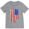 sa distress flag cool american V-Neck Tee