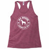 my boxer is the world's largest lap dog Racerback Tank