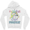 unicorns are born in february cute unicorn Zipper Hoodie