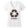 karma recycle Women's V-Neck T-Shirt