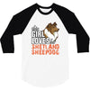 This Girl Loves Shetland Sheepdog 3/4 Sleeve Shirt