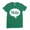 hello Ladies Fitted T-Shirt