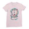 the girl and the dragon Ladies Fitted T-Shirt