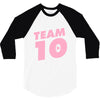 team 10 light pink 3/4 Sleeve Shirt