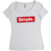 simple red Women's Triblend Scoop T-shirt