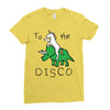 To The Disco (Unicorn Riding Triceratops) Ladies Fitted T-Shirt