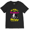 my pitbull is a sweetheart V-Neck Tee