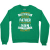 Super Cool Father Of A Freaking Awesome Son Crewneck Sweatshirt
