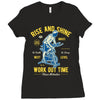work out time Ladies Fitted T-Shirt