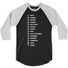 beard length chart funny professor grandpa mustache humor 3/4 Sleeve Shirt