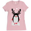 christmas penguin Ladies Fitted T-Shirt