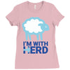 i m with herd Ladies Fitted T-Shirt