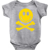 smiley pirate skull and crossbones Baby Onesie