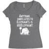 anything unrelated to elephants is irrelephant Women's Triblend Scoop T-shirt