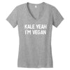 kale yeah i'm vegan Women's V-Neck T-Shirt