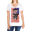 july 4th skull Ladies Curvy T-Shirt