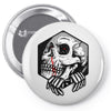 skull hexagon Pin-back button