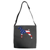 patriotic boxer Adjustable Strap Totes