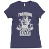 training to go super saiyan Ladies Fitted T-Shirt