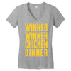 winner winner chicken dinner 2 Women's V-Neck T-Shirt