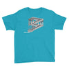some game involving falling blocks in the style of m.c. escher Youth Tee