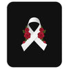 lung cancer white ribbon Mousepad