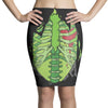 skeletal halloween Pencil Skirts