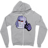 mega flipped off Zipper Hoodie