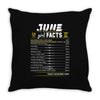 June Girl Facts Gemini Throw Pillow