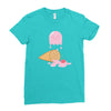 ice cream ghost Ladies Fitted T-Shirt