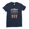 coffee coffee coffee Ladies Fitted T-Shirt