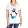 who loves poodle Ladies Curvy T-Shirt
