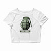 hand grenade military army Crop Top