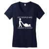 fat people are harder to kidnap funny Women's V-Neck T-Shirt