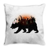 Bear Adventure With Rose Throw Pillow