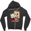 triple beagle portrait Zipper Hoodie