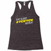 eat, sleep, pewpew, repeat Racerback Tank