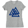 valknutr knoten der gefallenen odin nordisch symbol aspekte wotan Ladies Fitted T-Shirt