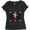 ugly super mario christmas Women's Triblend Scoop T-shirt