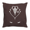 pixel tuxedo Throw Pillow