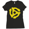 45 stereo adapter Ladies Fitted T-Shirt