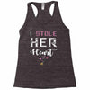 i stole her heart couple Racerback Tank