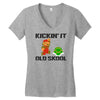 kickin it old skool Women's V-Neck T-Shirt