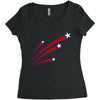 stars and stripes Women's Triblend Scoop T-shirt